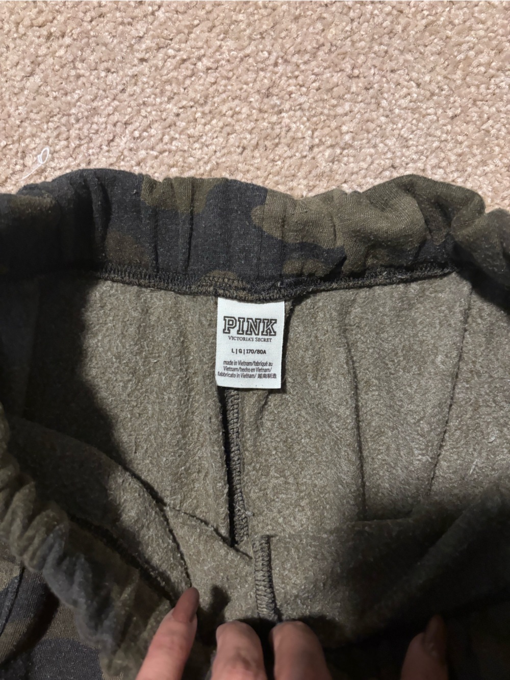 PINK Victoria's Secret Kids Camo Hooded Fleece-Lined Jacket